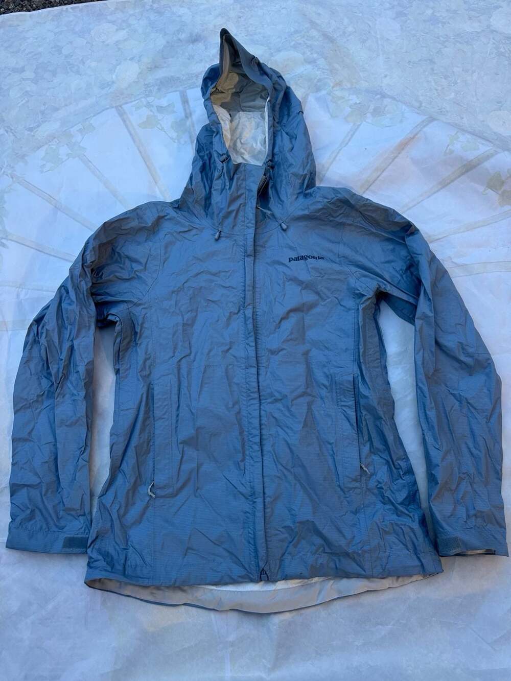 Patagonia H2No Waterproof Hooded Windbreaker Rain Jacket Blue Women's Small